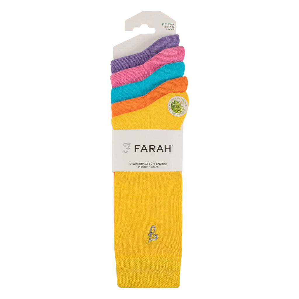 5 Pack Mens Bamboo Patterned Socks - Soft Breathable Stylish Everyday Comfort