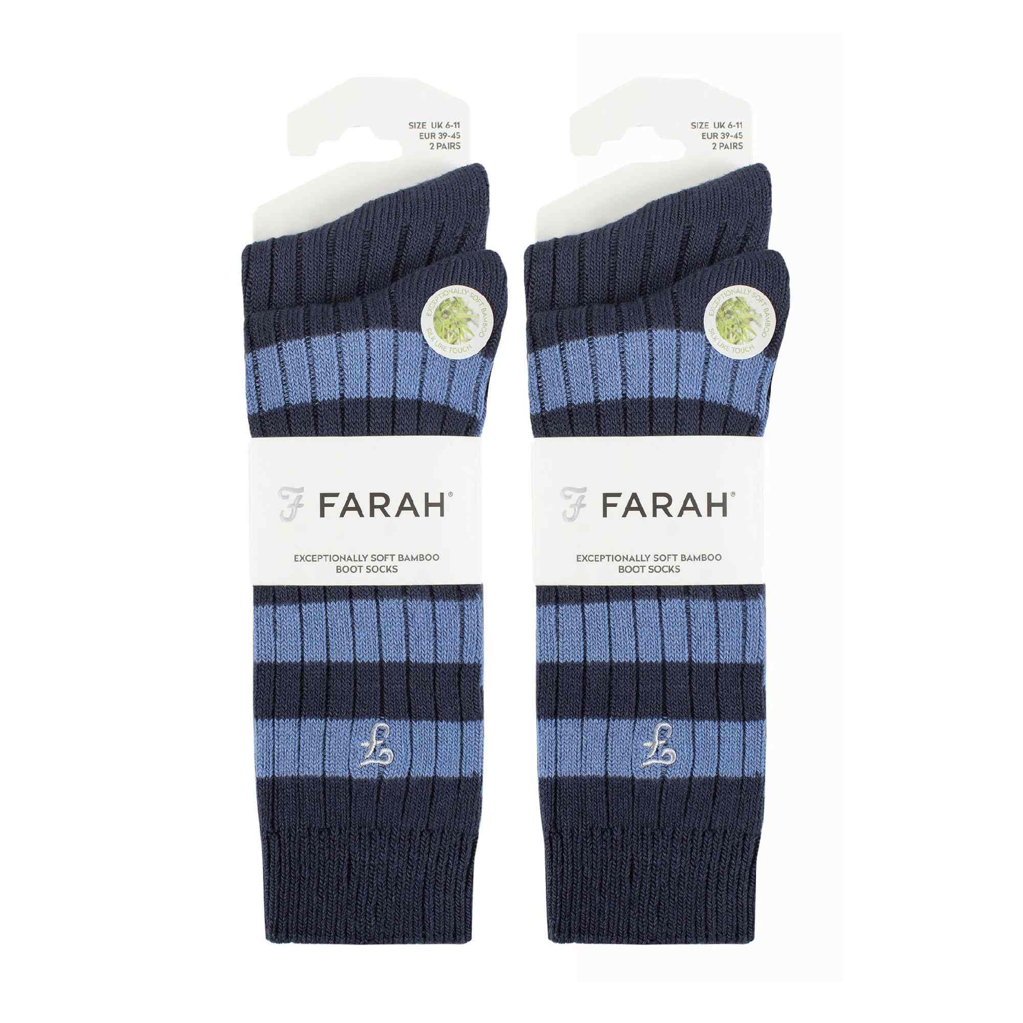 4 Pack Mens Soft Breathable Bamboo Striped Boot Socks