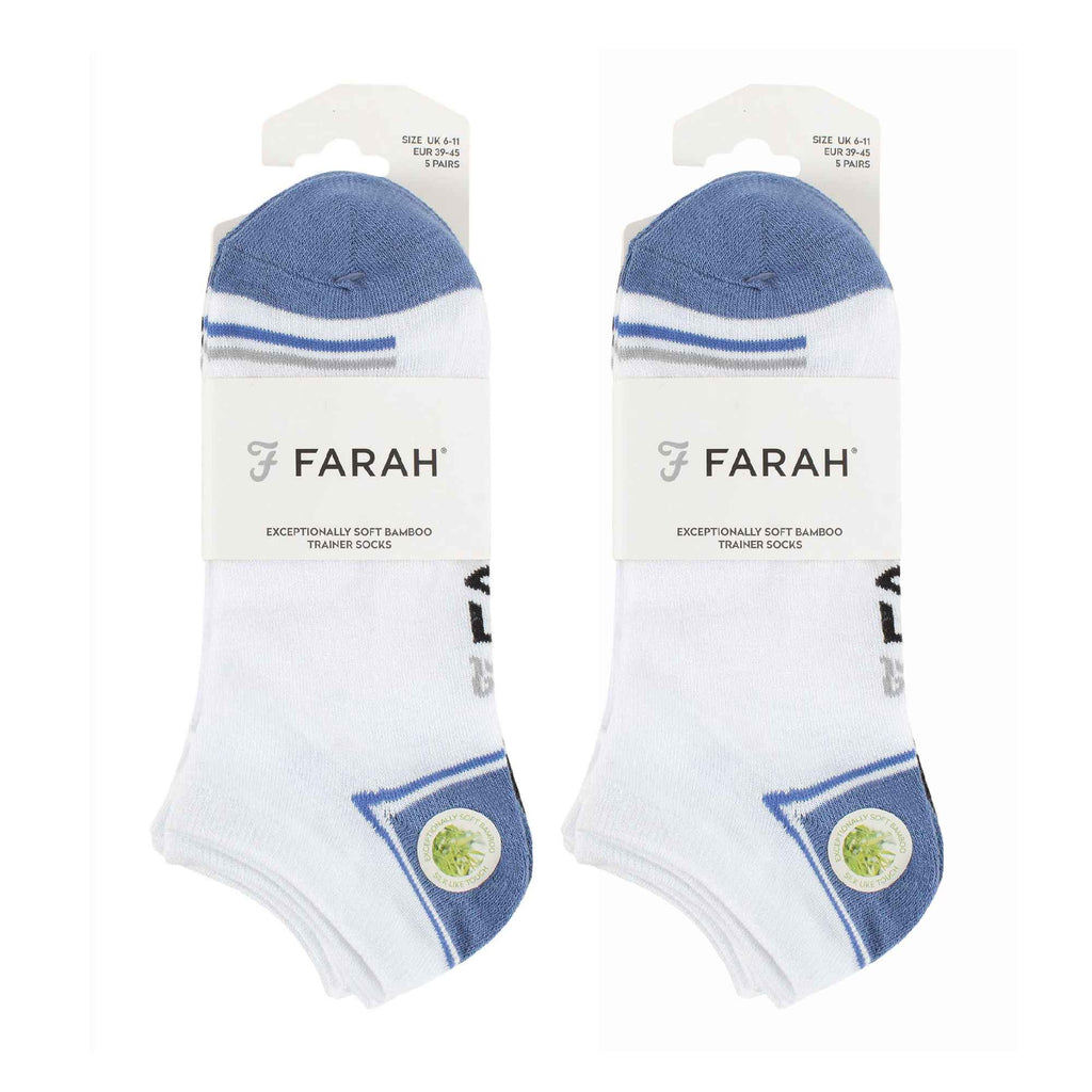 10 Pack Mens Breathable Bamboo Plain Trainer Socks
