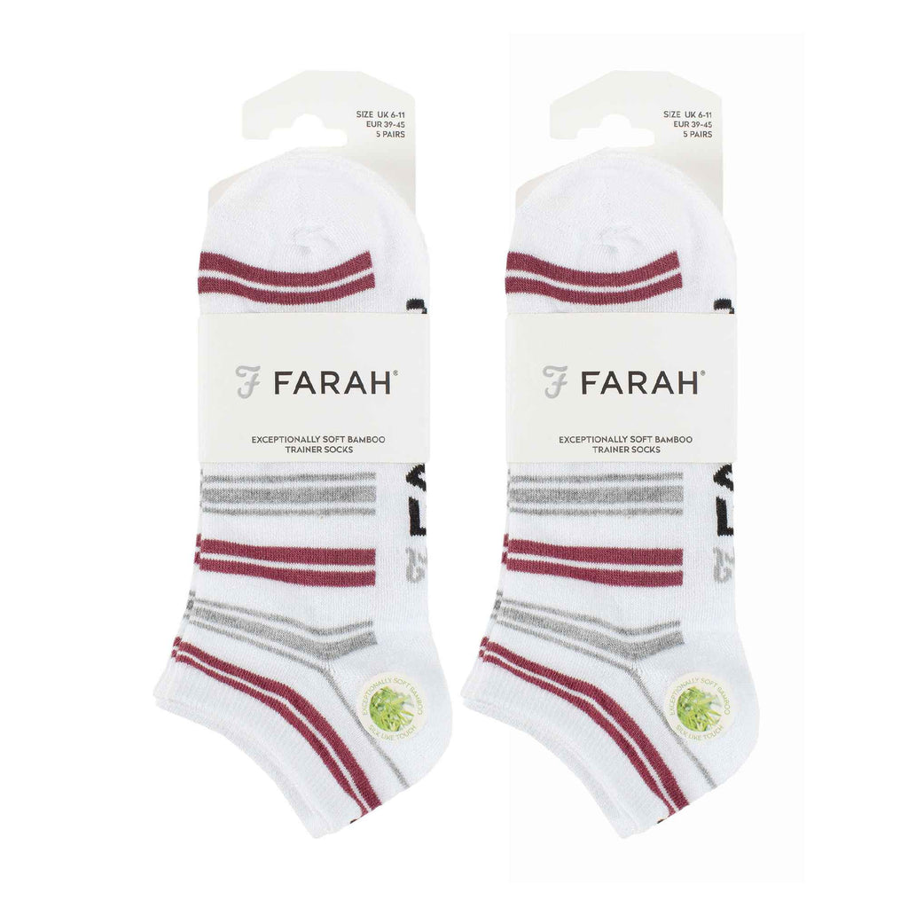 10 Pack Mens Breathable Bamboo Plain Trainer Socks