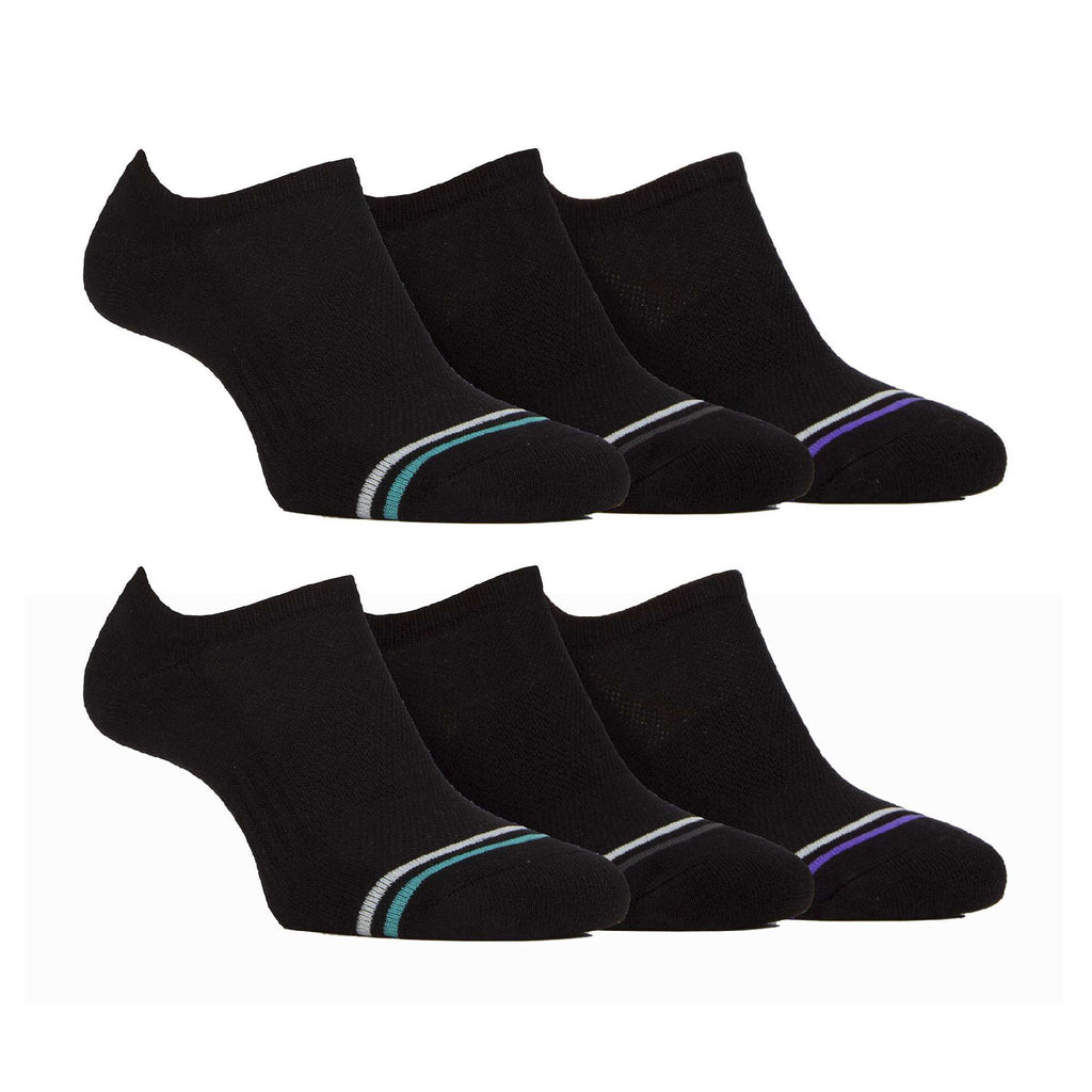 6 Pack Mens Soft Breathable Bamboo No Show Socks
