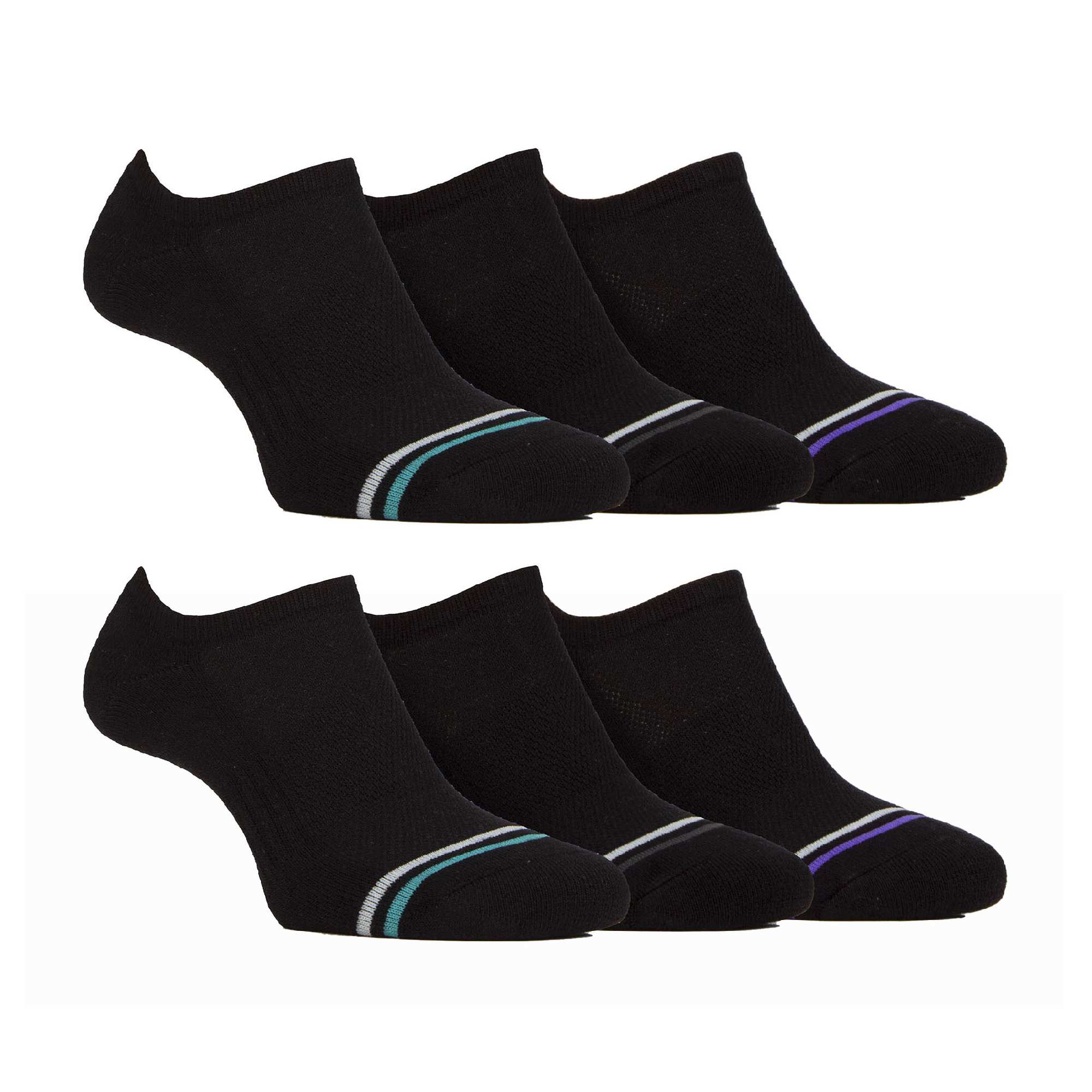 6 Pack Mens Soft Breathable Bamboo No Show Socks