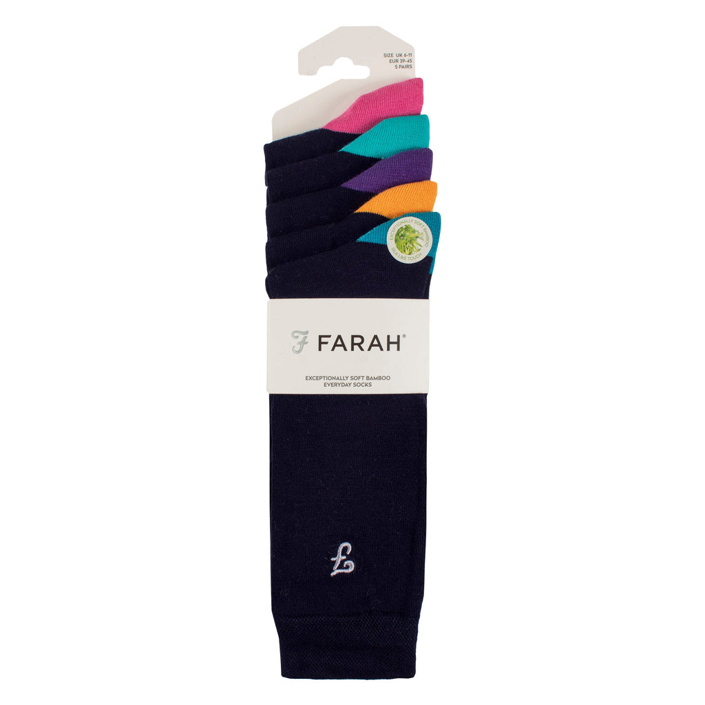 5 Pack Mens Bamboo Patterned Socks - Soft Breathable Stylish Everyday Comfort