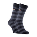 2 Pack Mens Cotton Patterned Striped Ribbed Boot Socks