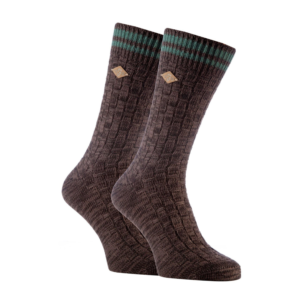 2 Pack Mens Thick Cotton Chunky Knitted formal Boot Socks