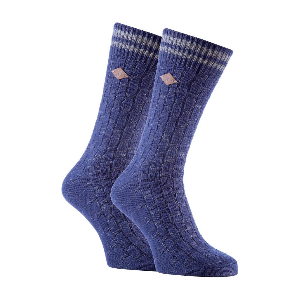 2 Pack Mens Thick Cotton Chunky Knitted formal Boot Socks