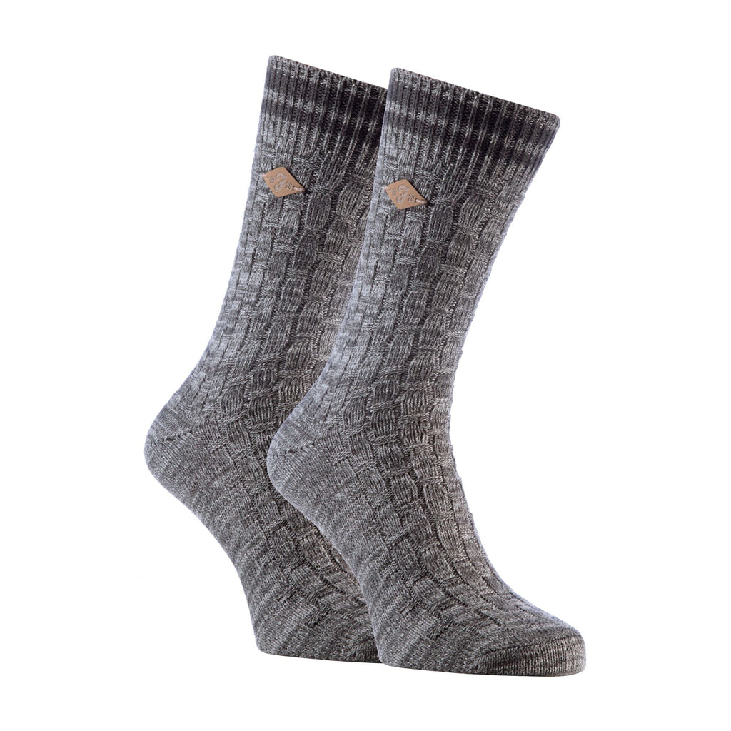 2 Pack Mens Thick Cotton Chunky Knitted formal Boot Socks