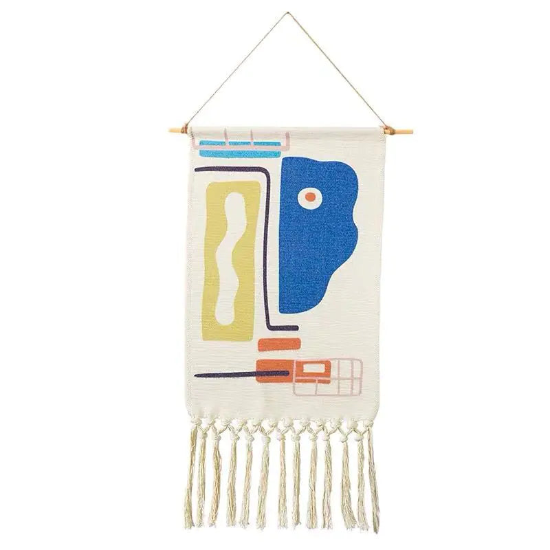 Handwoven Tassel Wall Hanging – Nordic Style Tapestry