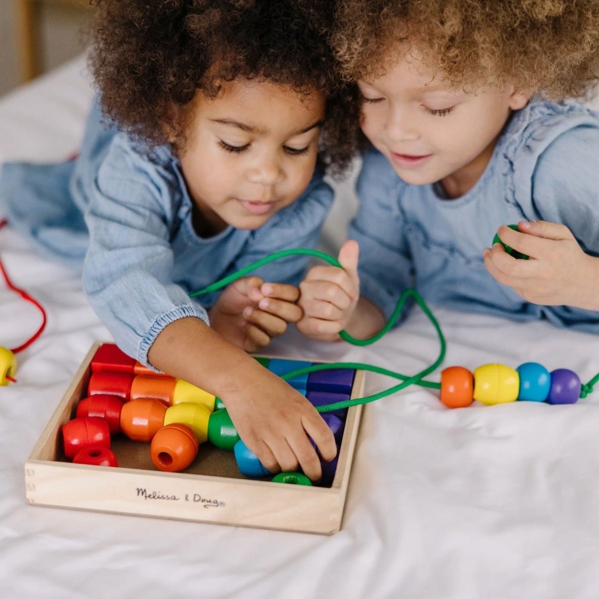 Melissa & Doug Wooden Jumbo Lacing Beads