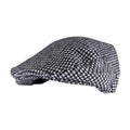 Mens Checked Wool Blend Traditional Flat Cap