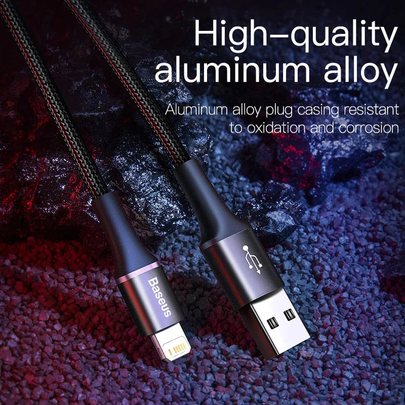 Baseus USB Cable for iPhone 6 7 8 Plus 11 12 13 Pro XS Max X XR 18W Lighting Fast Charging Charger USB Data Cable for iPad Cord