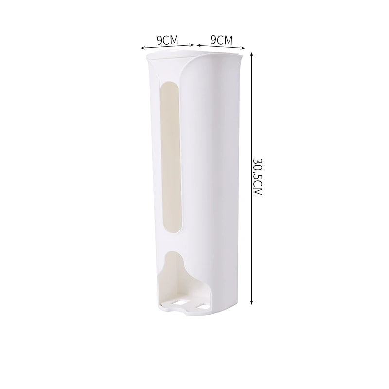 Kitchen Plastic Bag Holder Organizer Wall Hanging Garbage Bag Storage Box Bathroom Trash Bag Bucket Dispenser Kitchen Accessory