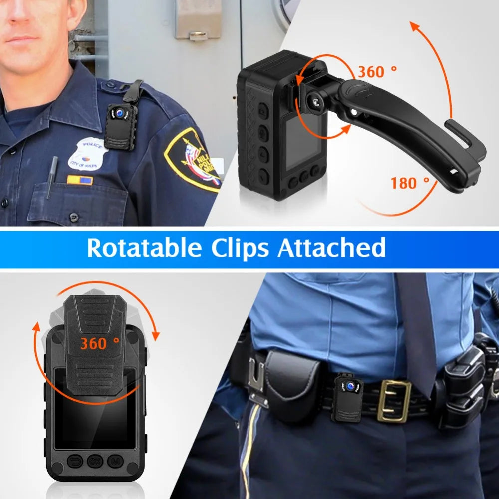 BOBLOV N9 Mini Body Camera Full HD 1296P Body Mounted Camera Small Portable Night Vision Police Body Cam 128GB/258GB mini camera