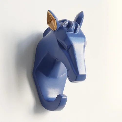 Geometric Animal Wall Hooks – Decorative Resin Key, Towel & Umbrella Hangers