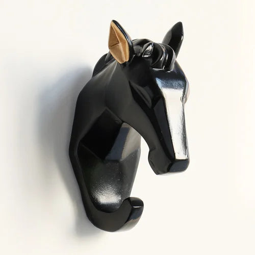 Geometric Animal Wall Hooks – Decorative Resin Key, Towel & Umbrella Hangers