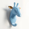 Geometric Animal Wall Hooks – Decorative Resin Key, Towel & Umbrella Hangers