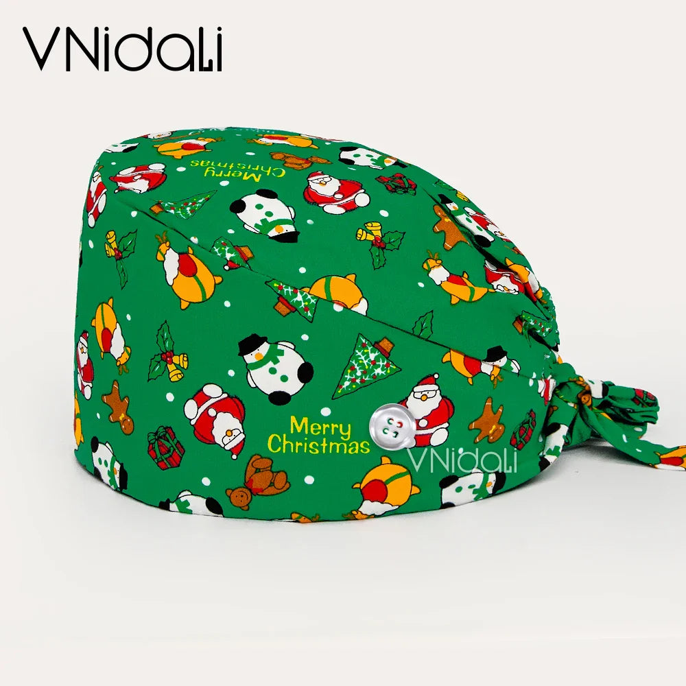 Solid color scrub cap with button pet grooming working Caps  surgical cap Lab work hat  womens Scrub hats nurse accessories