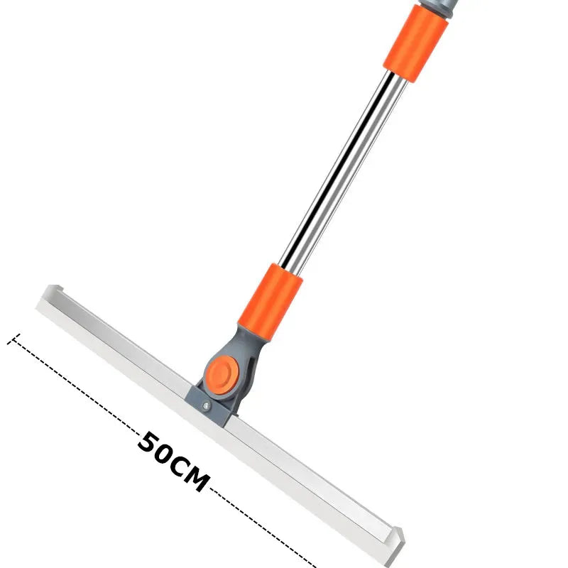 Cleaning Brush Long Handle Telescopic Magic Broom Silicone Floor Wiper Squeegee Strip Window Glass Household Bathroom Sweeping