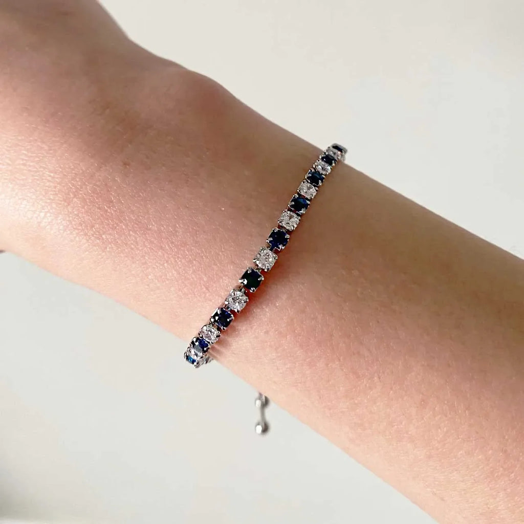 Adjustable Multicolor Tennis Bracelets for Women Ladies Wedding Rainbow Colorful Zircon Charm Bracelet Hand Chain Jewelry DZH043