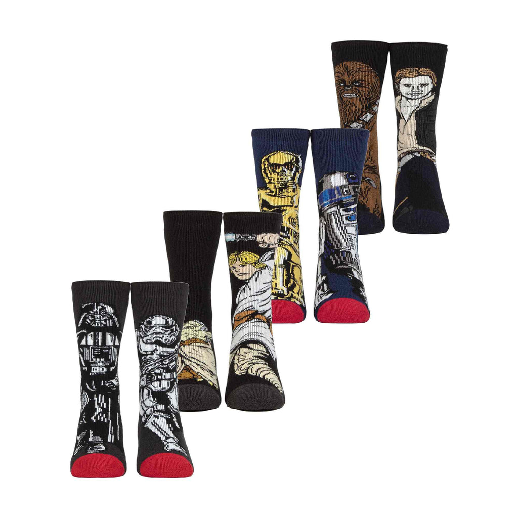 4 Pairs Kids Star Wars Thermal Novelty Socks
