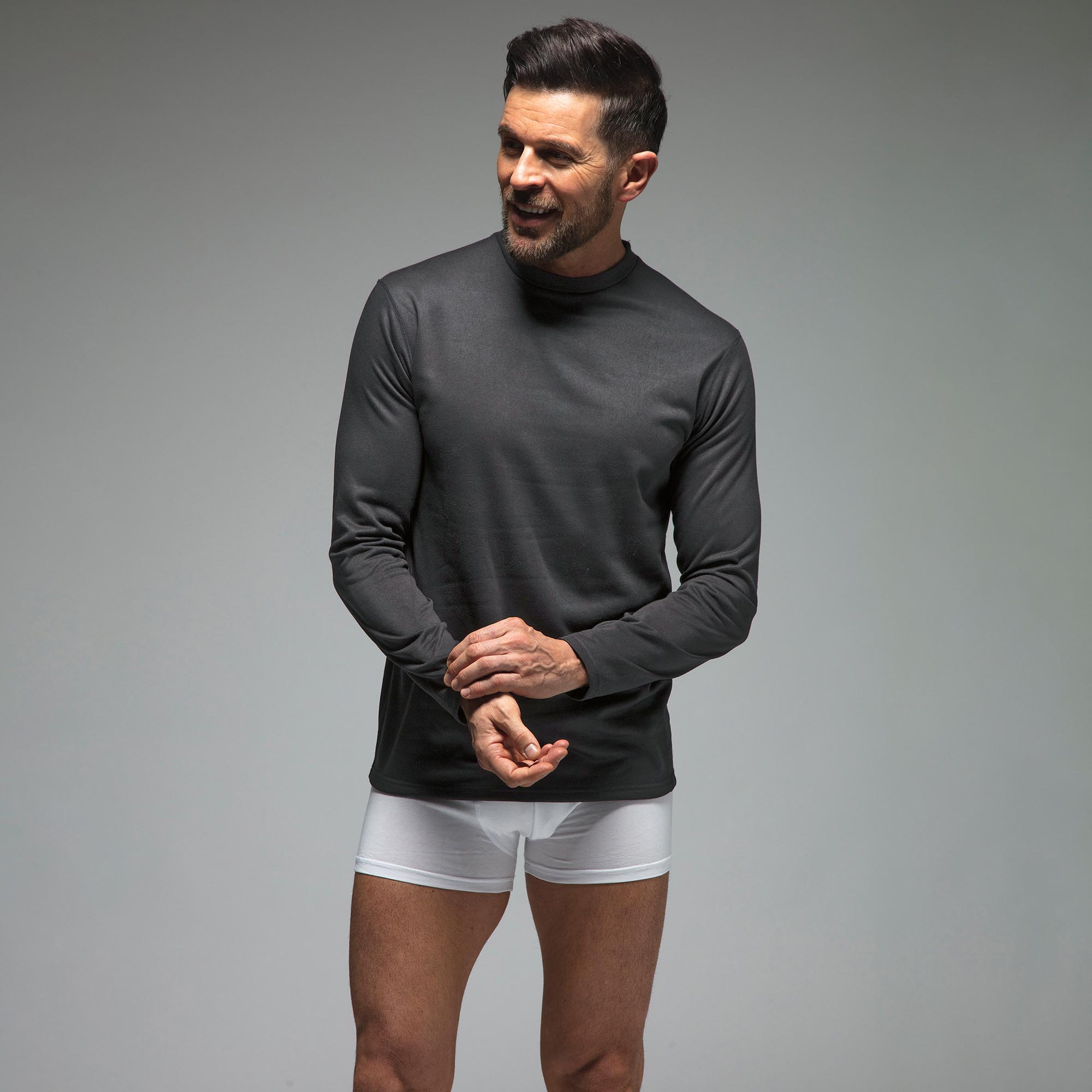 Men's Ultra Lite Long Sleeve Thermal Top | Fleece Lined Base Layer Top