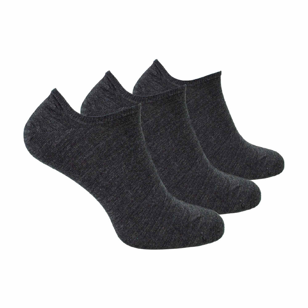 3 Pack Mens Merino Wool Invisible No Show Socks