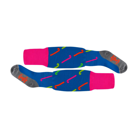 1 Pack Adults & Kids Knee High Hockey Socks with Hockey Stick Designs