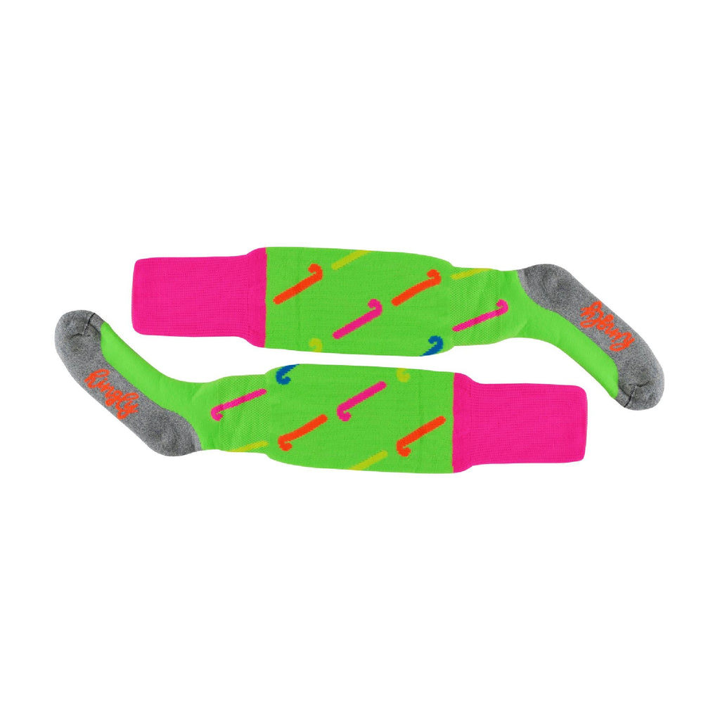 1 Pack Adults & Kids Knee High Hockey Socks with Hockey Stick Designs