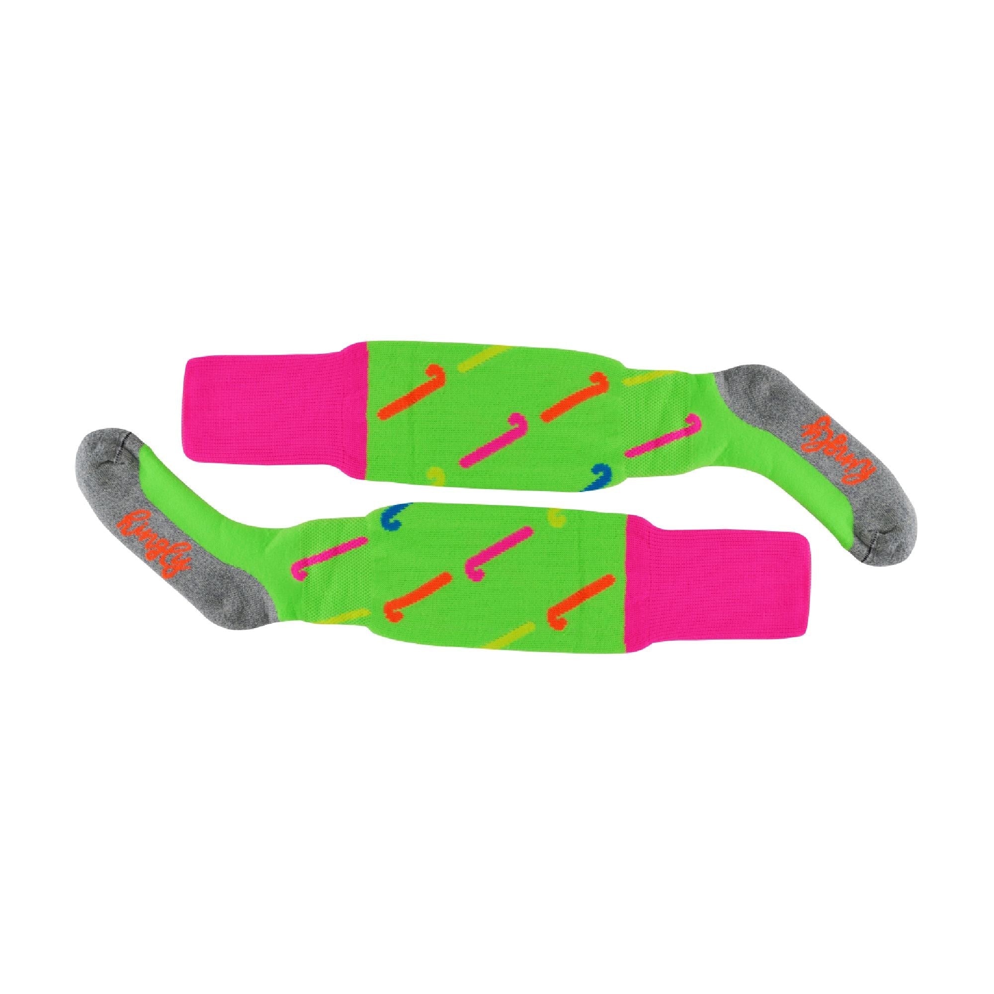 1 Pack Adults & Kids Knee High Hockey Socks with Hockey Stick Designs