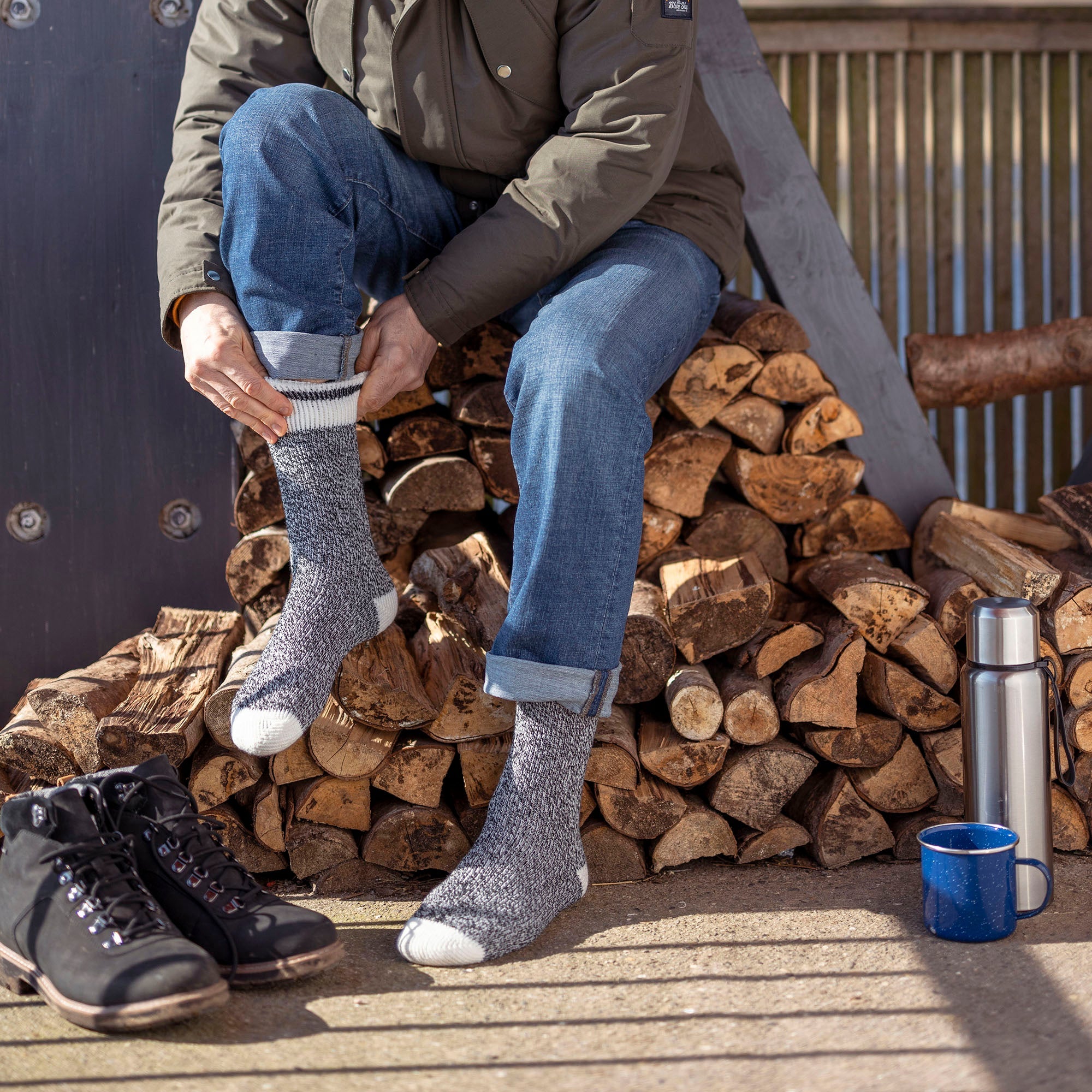 3 Pack Mens Insulated Thermal Socks for Winter