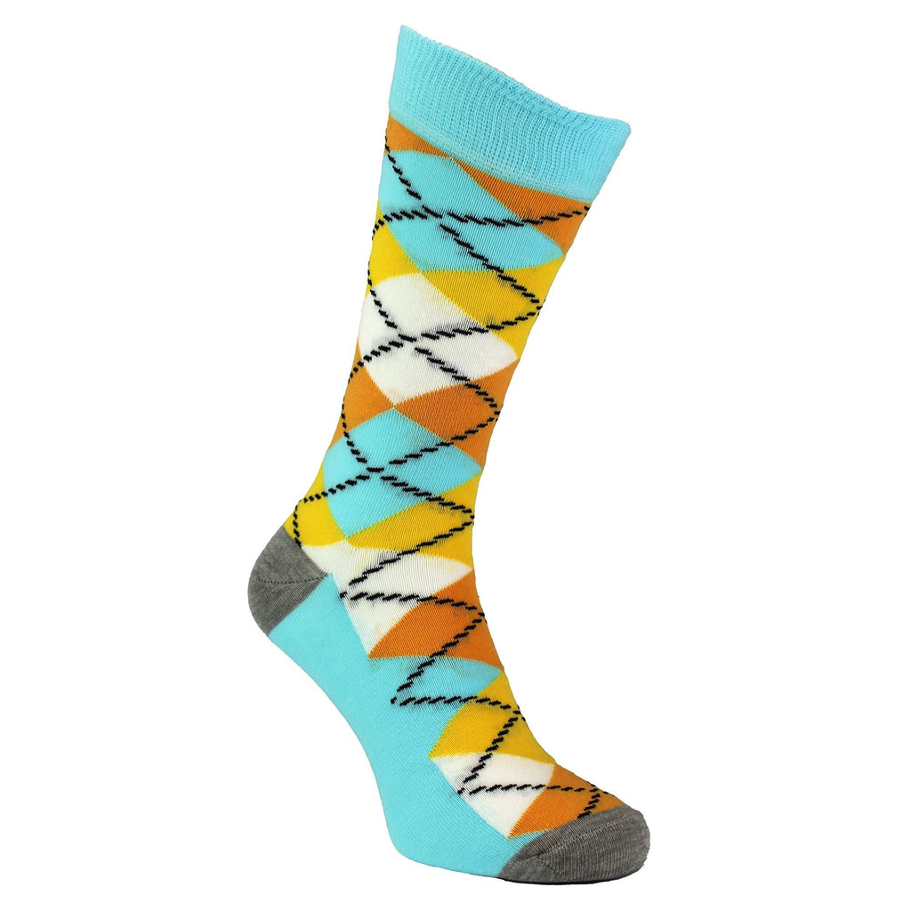 Pack of 3 Classic Argyle Patterned Mens Dress Socks | Colorful Argyle Socks