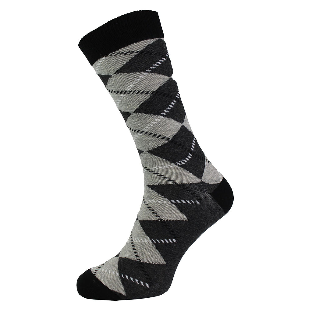 Pack of 3 Classic Argyle Patterned Mens Dress Socks | Colorful Argyle Socks