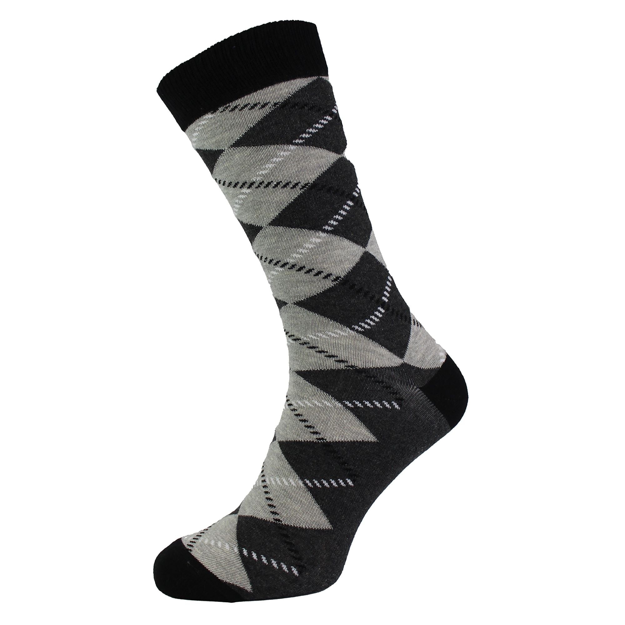 Pack of 3 Classic Argyle Patterned Mens Dress Socks | Colorful Argyle Socks