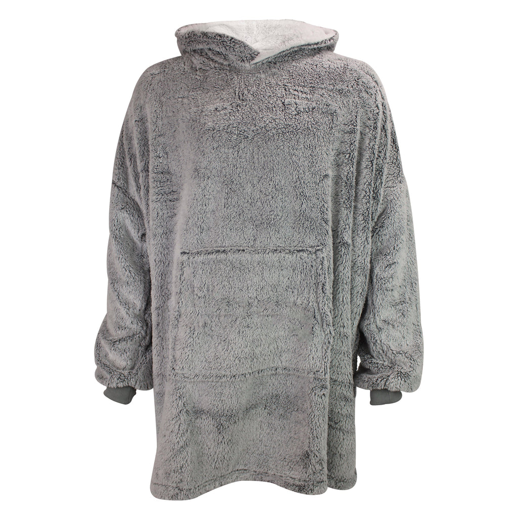 Mens Fleece Lined Blanket Hoodie | Shaggy Loungewear Top with Hood