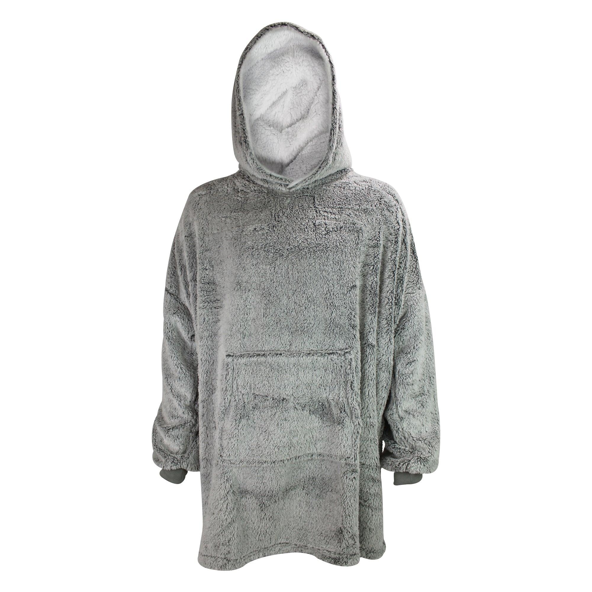 Mens Fleece Lined Blanket Hoodie | Shaggy Loungewear Top with Hood