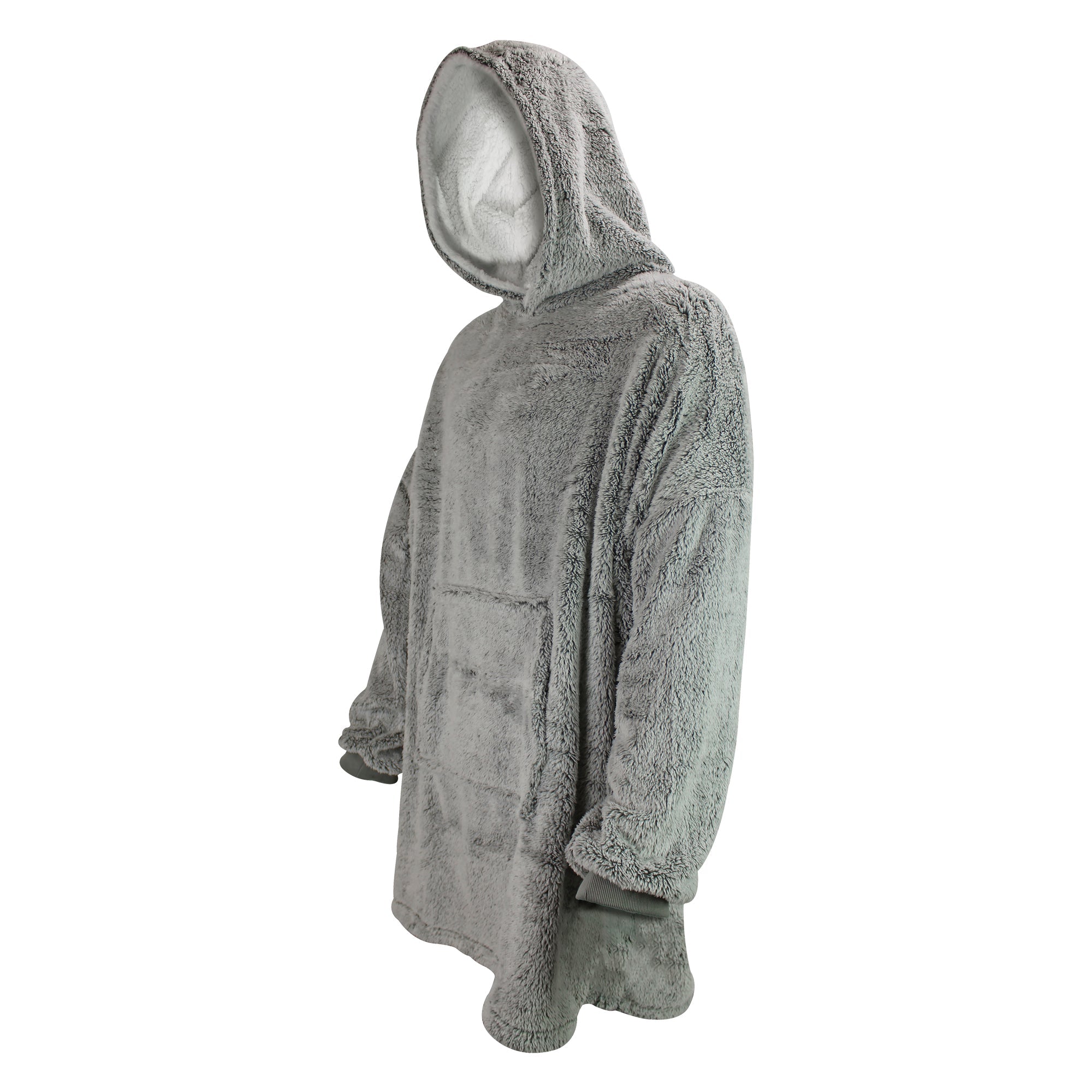 Mens Fleece Lined Blanket Hoodie | Shaggy Loungewear Top with Hood