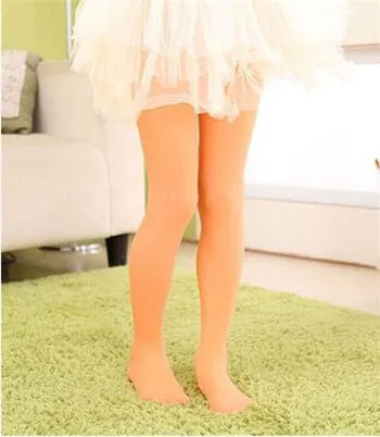 Girls Ballet Dance Pantyhose Children A Thin Section Fashion Velvet Tights Baby Solid Black White Stockings For 0-15Y Kids CN