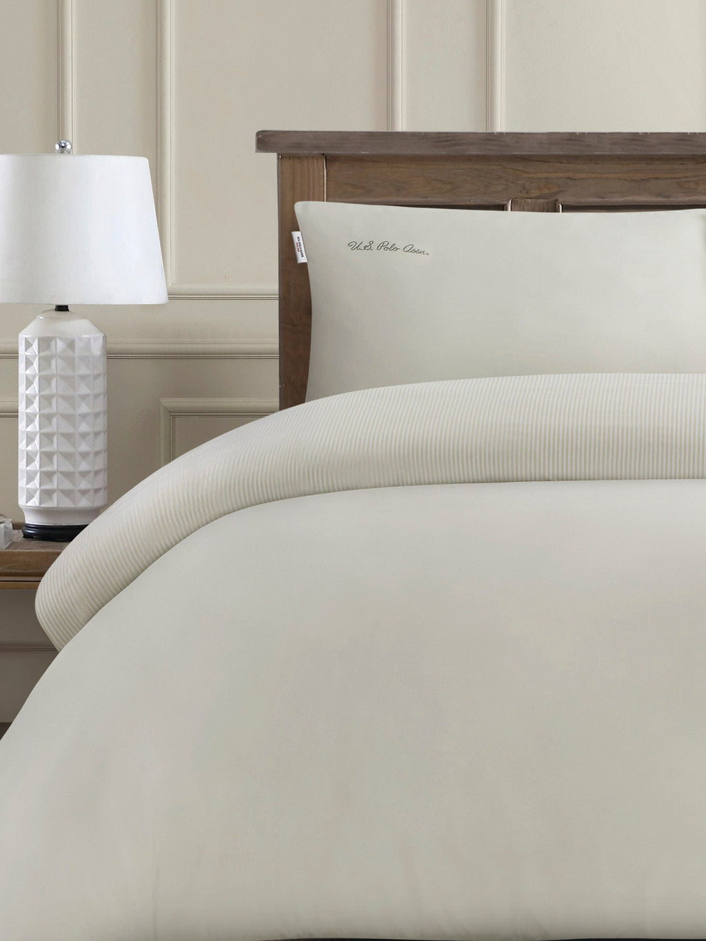 Pure Cotton Chambray Duvet Set Oatmeal