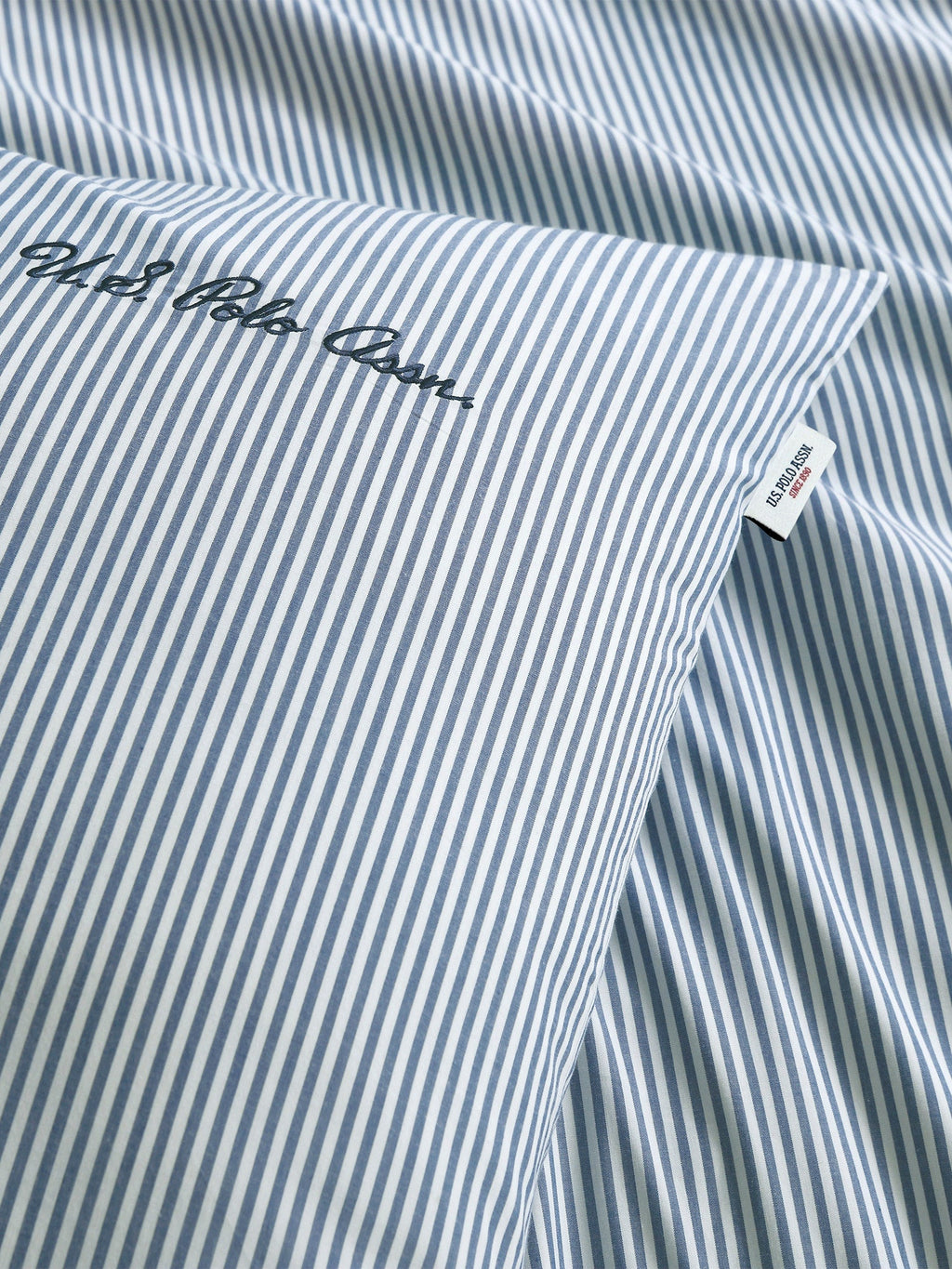 Pure Cotton Stripe Duvet Set in True Navy