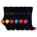 Pretty Motif Socks for Women in 6 Pack | Black Novelty Socks