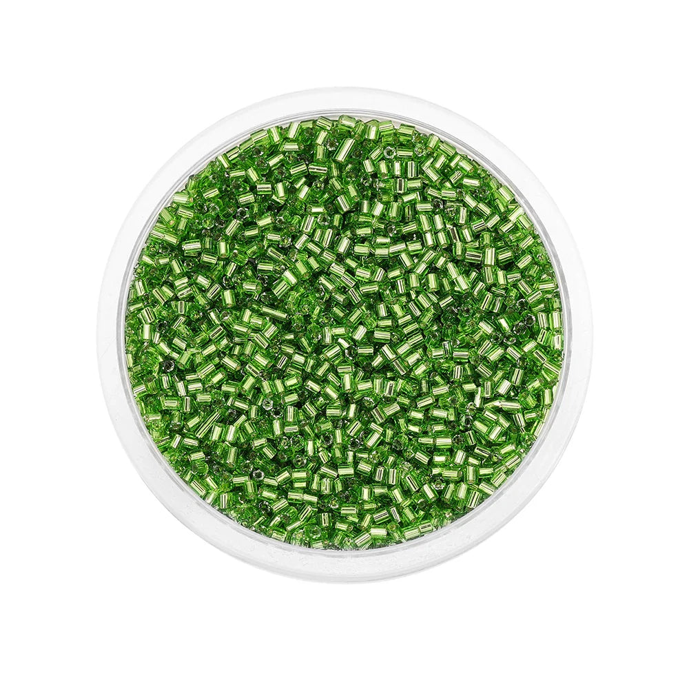 1000/1800Pcs 2mm Hexagon Czech Glass Cylindrical Loose Small Seed Needle Beads for DIY Bracelet Necklace Jewelry Making Supplies
