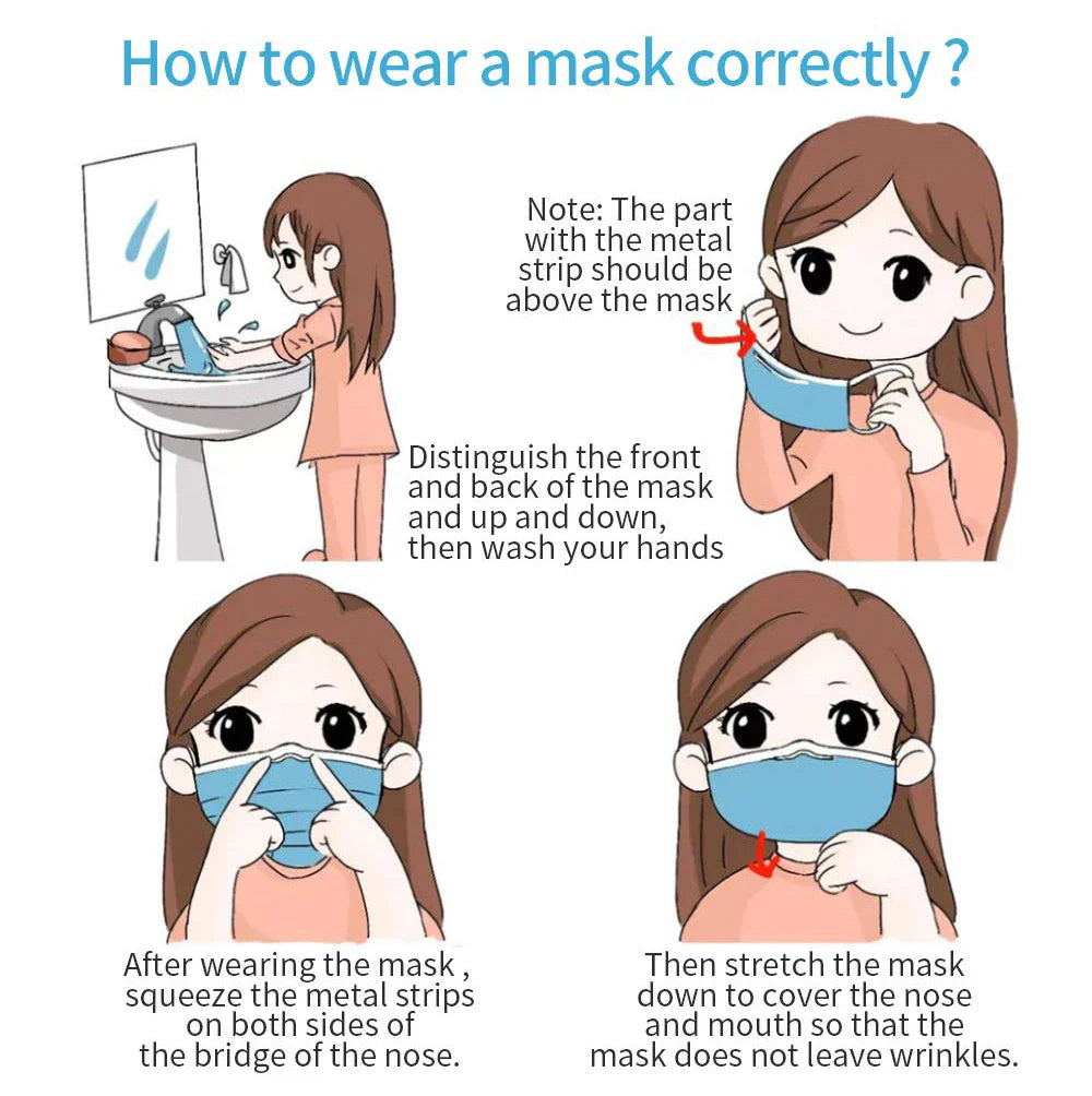 Disposable Nonwove 3 Layer mascarillas quirurgicas homologadas mask маска для лица mascarillas mascara face mask маска Fast Ship