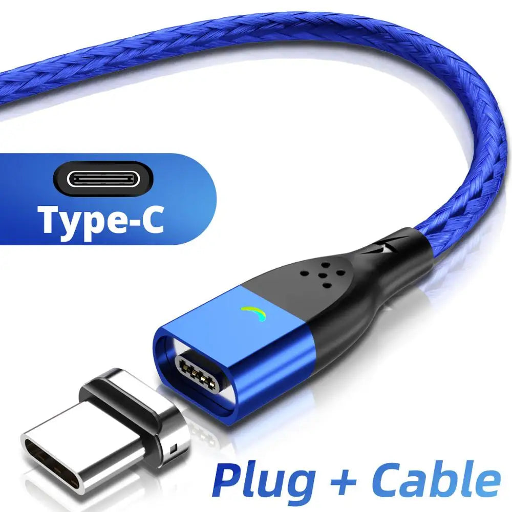 FONKEN Magnetic Charging Cable USB Type C Magnetic Phone Charger Cable For realme gt6 Magnet Cable Micro USB Android Charge Cord