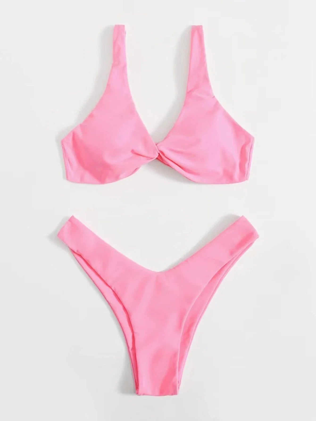 ZTVitality Solid Tie Sexy Bikini 2021 Hot Sale Padded Bra High Leg Bandage Push Up Bikini Set Brazilian Swimsuit Women Swimwear