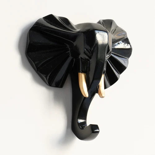Geometric Animal Wall Hooks – Decorative Resin Key, Towel & Umbrella Hangers