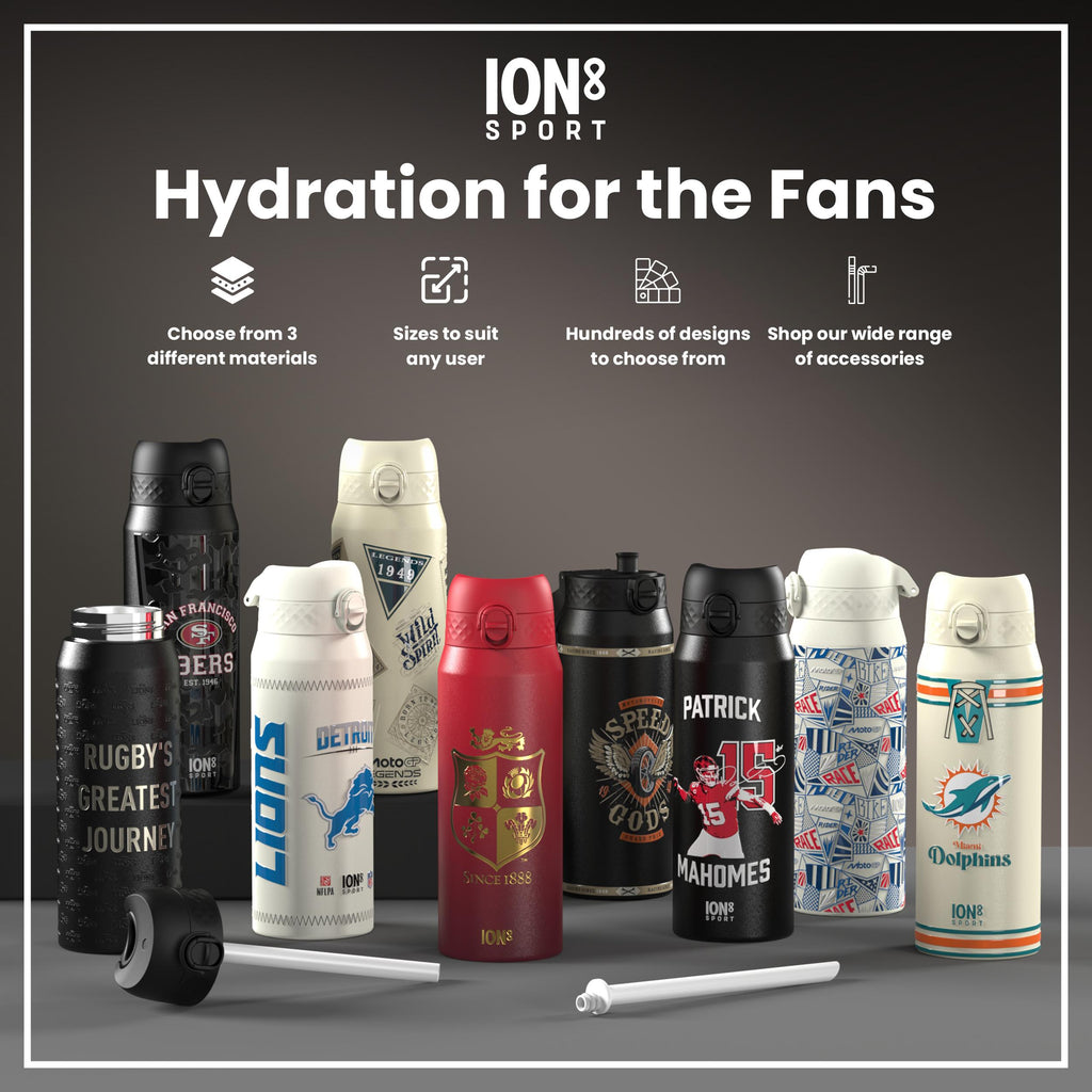 NFL x ION8 Insulated Steel Water Bottle, NFL Cardinals, 750ml (24oz)