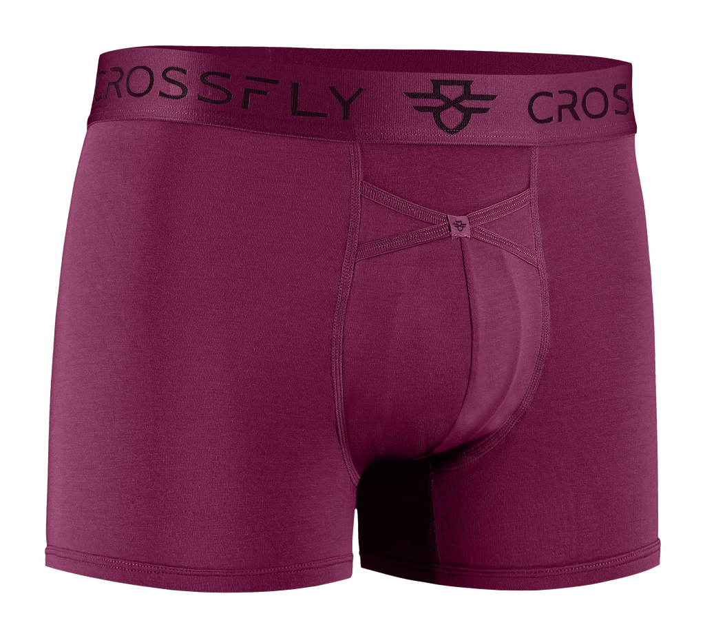 3-pack: IKON Men's 3" Trunks - Plum + Italia + Charcoal