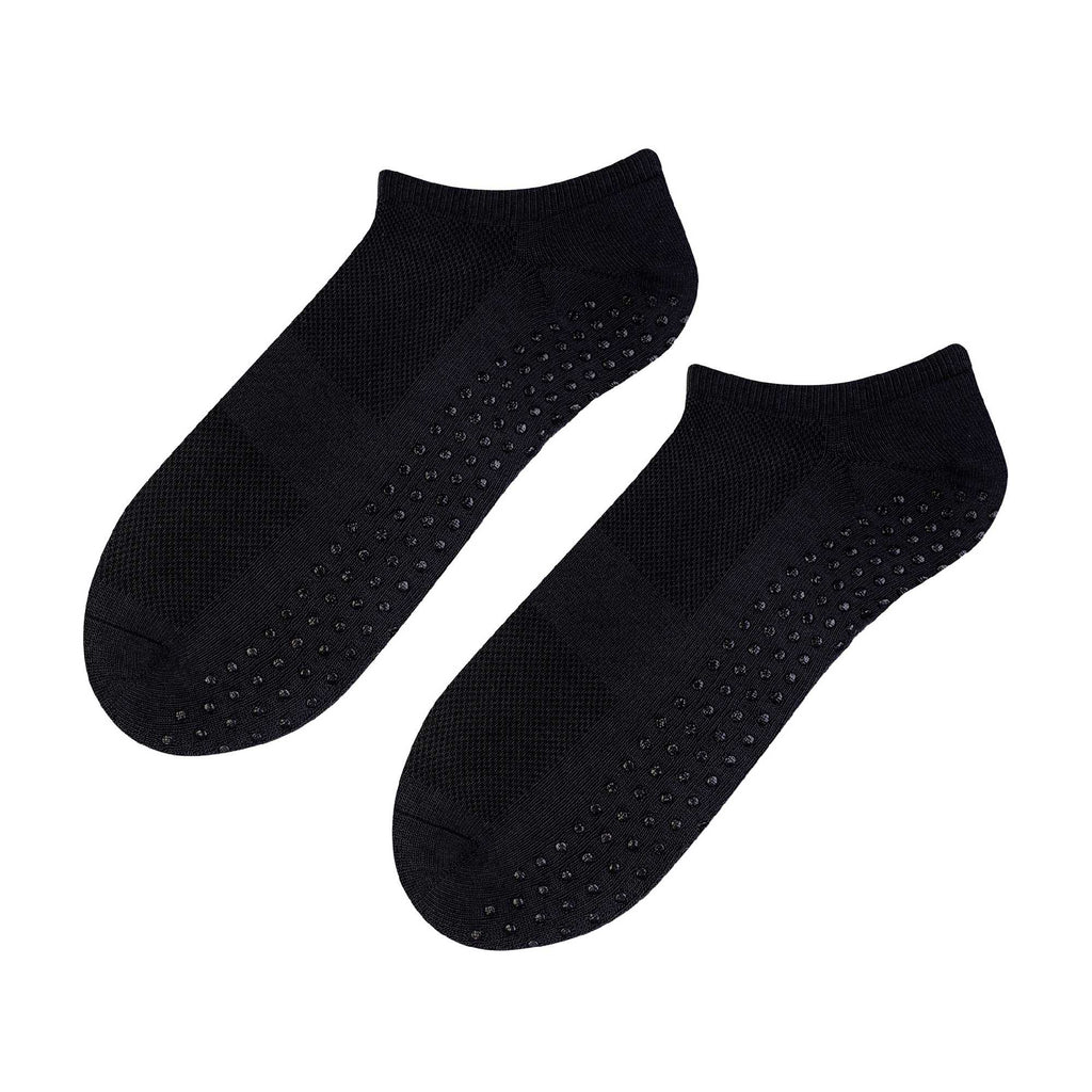 1 Pack Mens Soft Cotton Low Cut Trainer Socks with Non Slip Grips