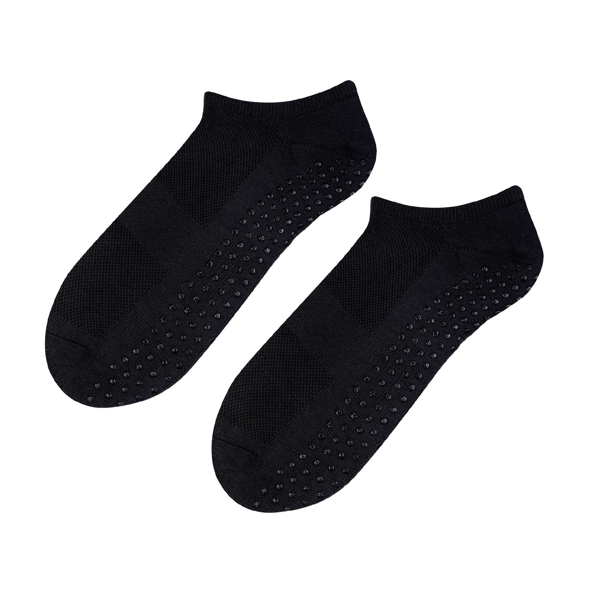 1 Pack Mens Soft Cotton Low Cut Trainer Socks with Non Slip Grips