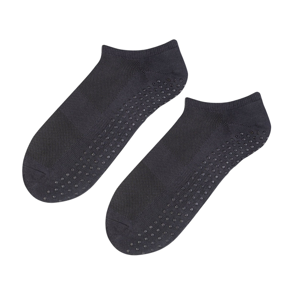 1 Pack Mens Soft Cotton Low Cut Trainer Socks with Non Slip Grips